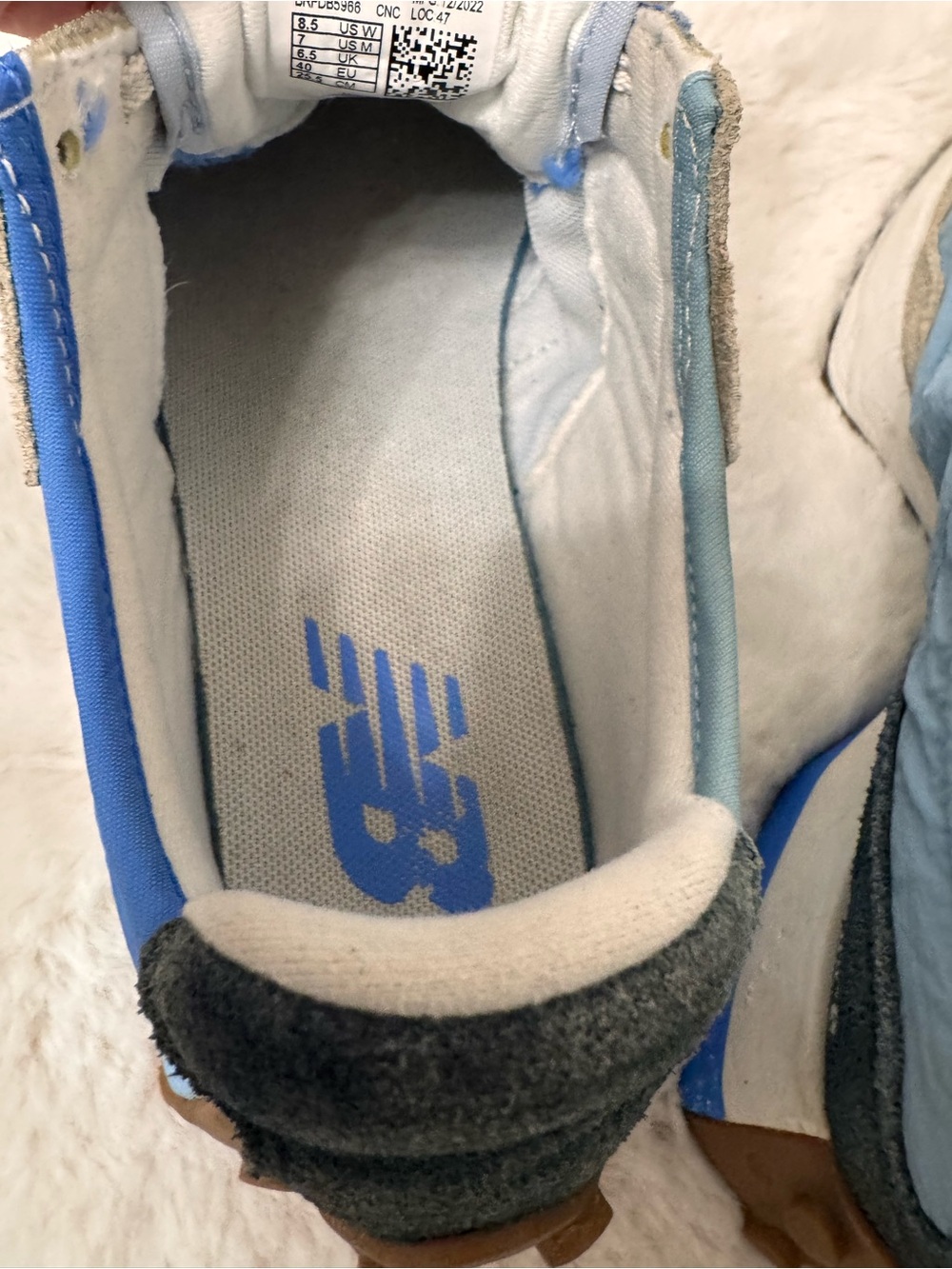 New Balance Light Blue & Tan Trail-Inspired Sneakers - Picture 7 of 8